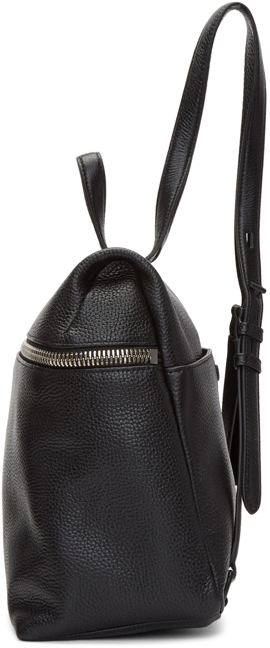 KARA Black Leather Large Backpack Kara