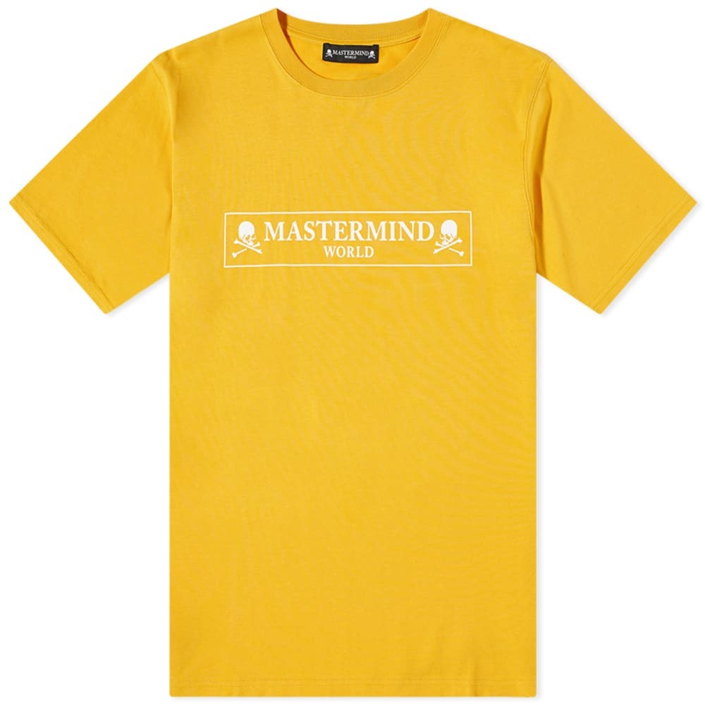 MASTERMIND WORLD Men's Regular Box Logo TShirt in Yellow MASTERMIND WORLD