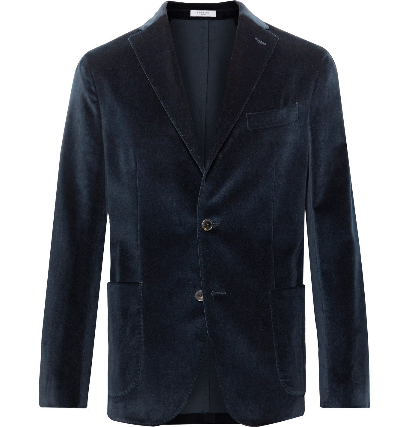 Boglioli - Midnight-Blue K-Jacket Slim-Fit Unstructured Cotton-Blend ...