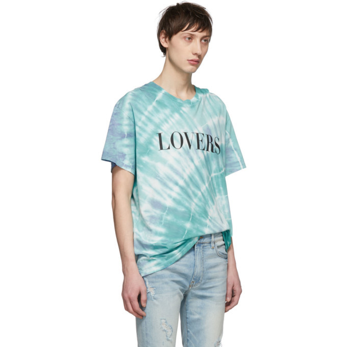 Amiri Blue Tie-Dye Lovers T-Shirt Amiri