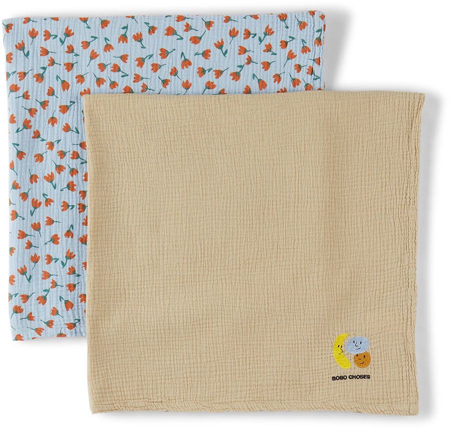 Bobo Choses Kids Two-Pack Multicolor Fruits & Small Flowers Blankets ...