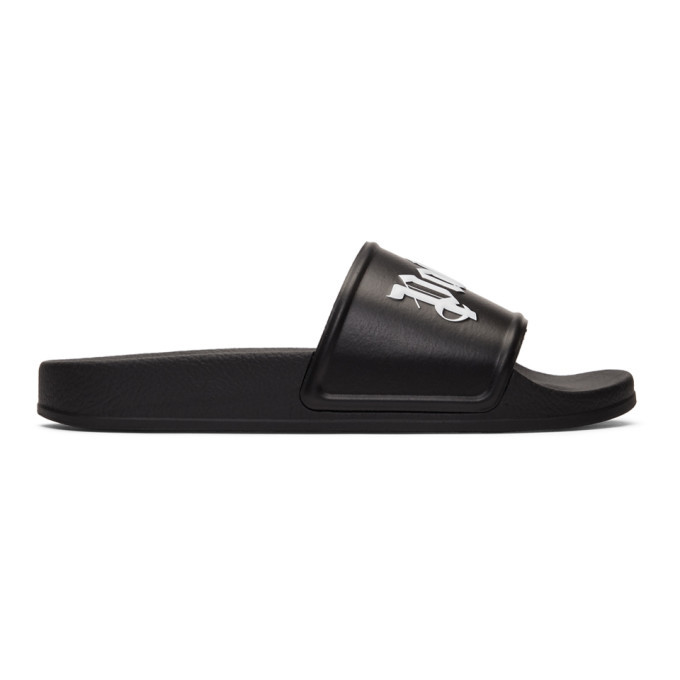 Palm Angels Black Pool Slides Palm Angels