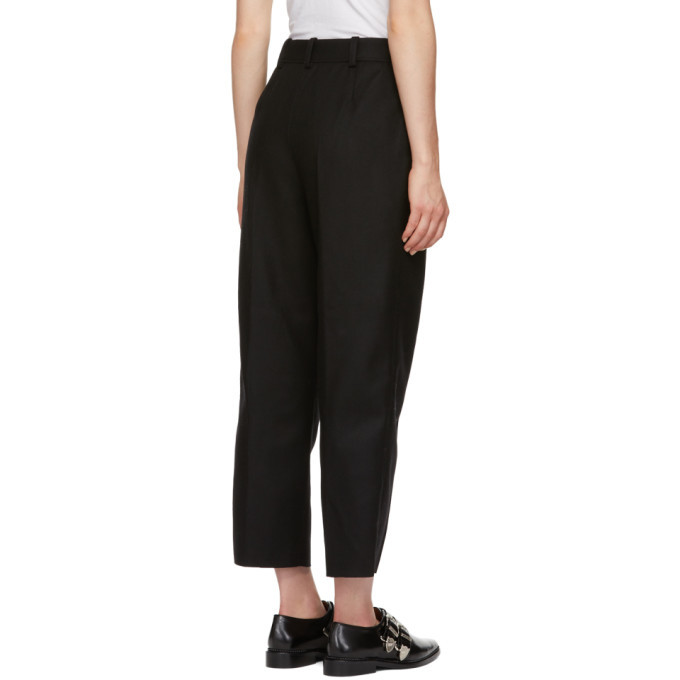 Black Wool Pleated Trousers Acne Studios