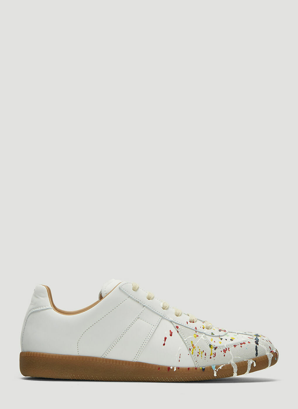 Maison Margiela - Replica Paint Drop Sneakers in White Maison Margiela