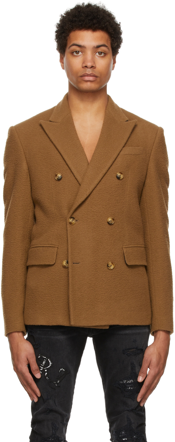 AMIRI Tan DoubleBreasted Blazer Amiri