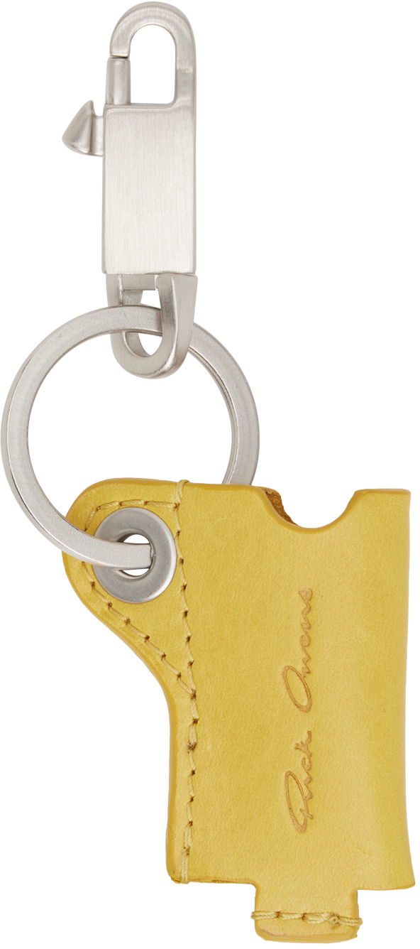 Rick Owens Yellow Mini Lighter Holder Keychain