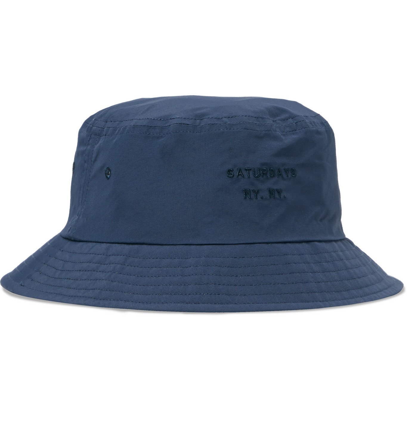 Saturdays NYC - Logo-Embroidered Twill Bucket Hat - Blue Saturdays NYC
