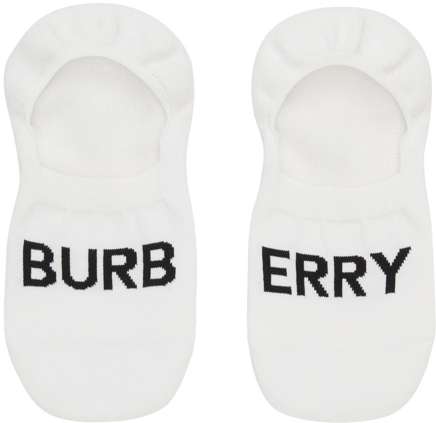 Photo: Burberry White Rib Invisible Socks