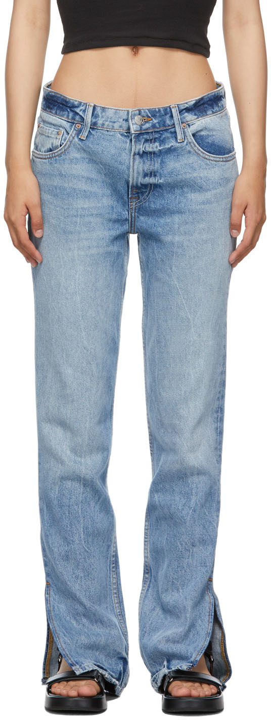 Grlfrnd Blue Slim Hailey Bootcut Jeans 