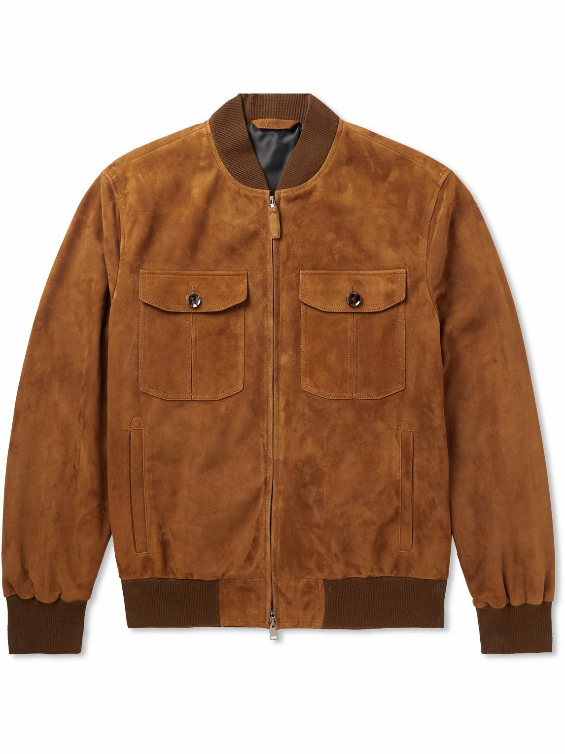 Brioni - Suede Bomber Jacket - Brown Brioni