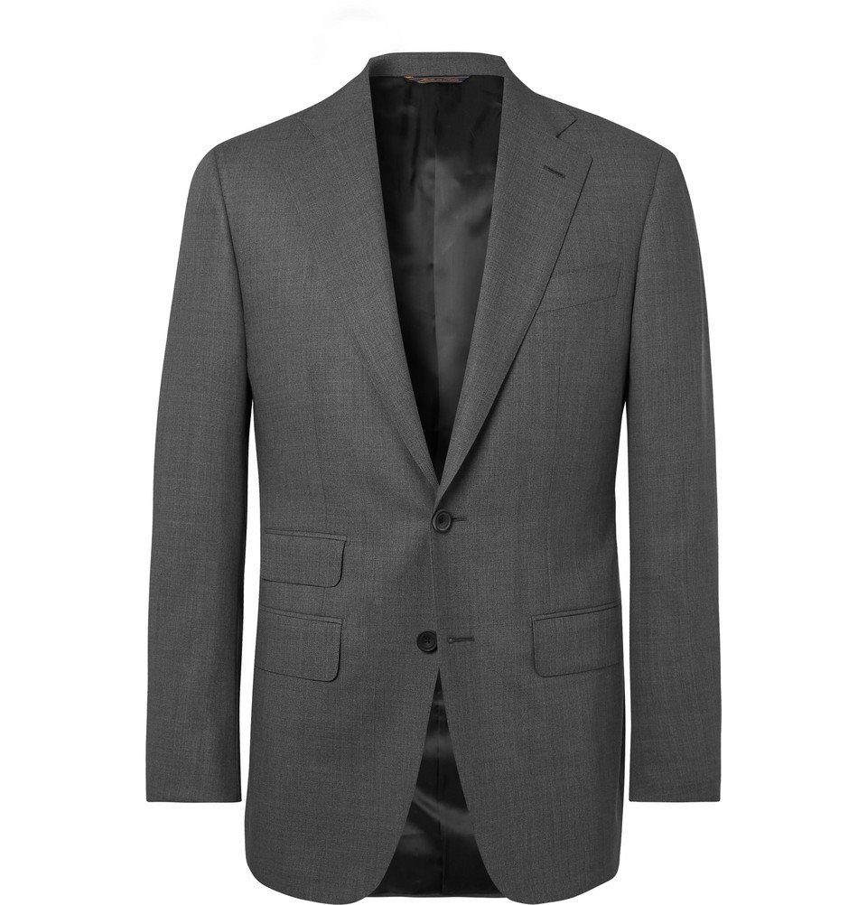 Thom Sweeney DarkGrey SlimFit Wool Suit Jacket Dark gray Thom Sweeney