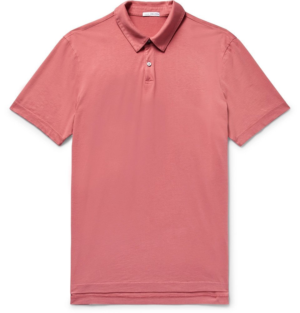 James Perse - Supima Cotton-Jersey Polo Shirt - Men - Pink James Perse