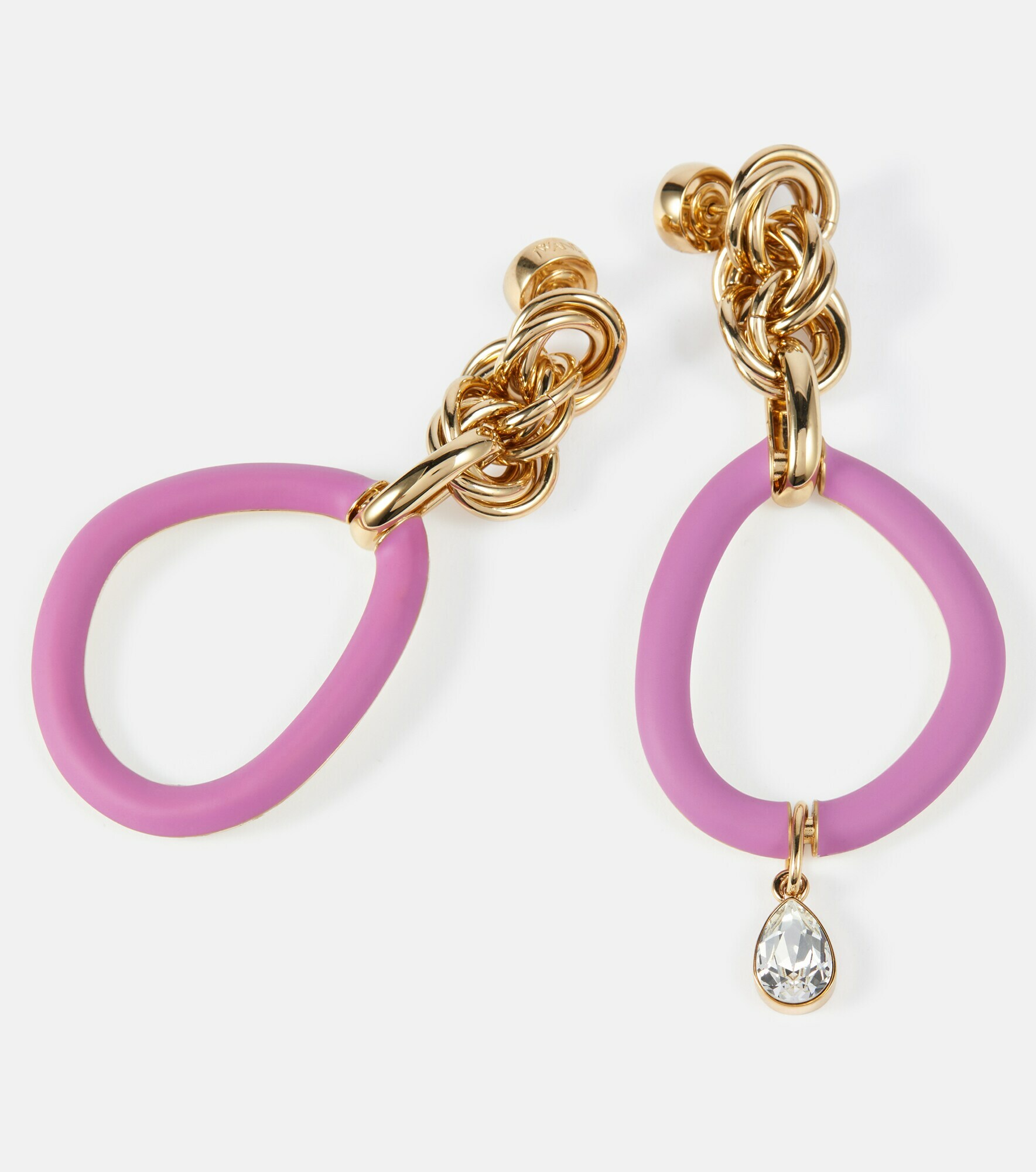 JW Anderson Chain link earrings with crystal JW Anderson