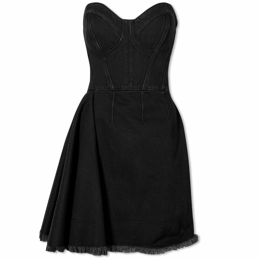 Strapless Denim Dress In Black Alexander Mcqueen 0818