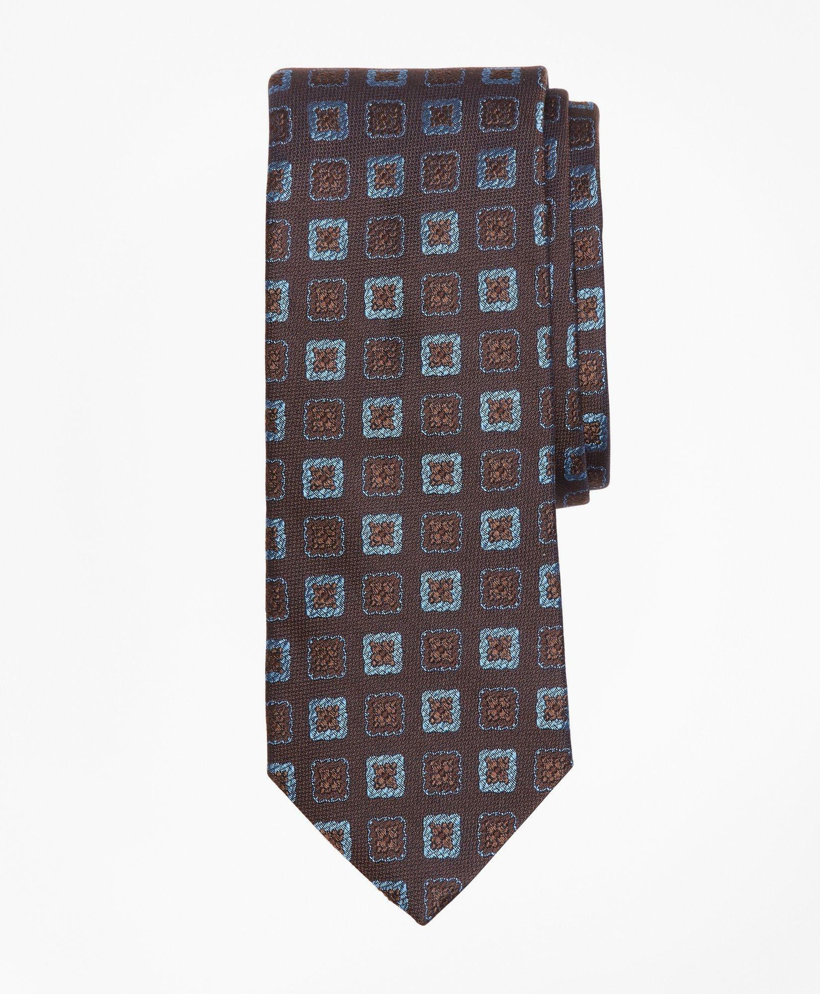 Brooks Brothers Men's Square Medallion Tie | Brown