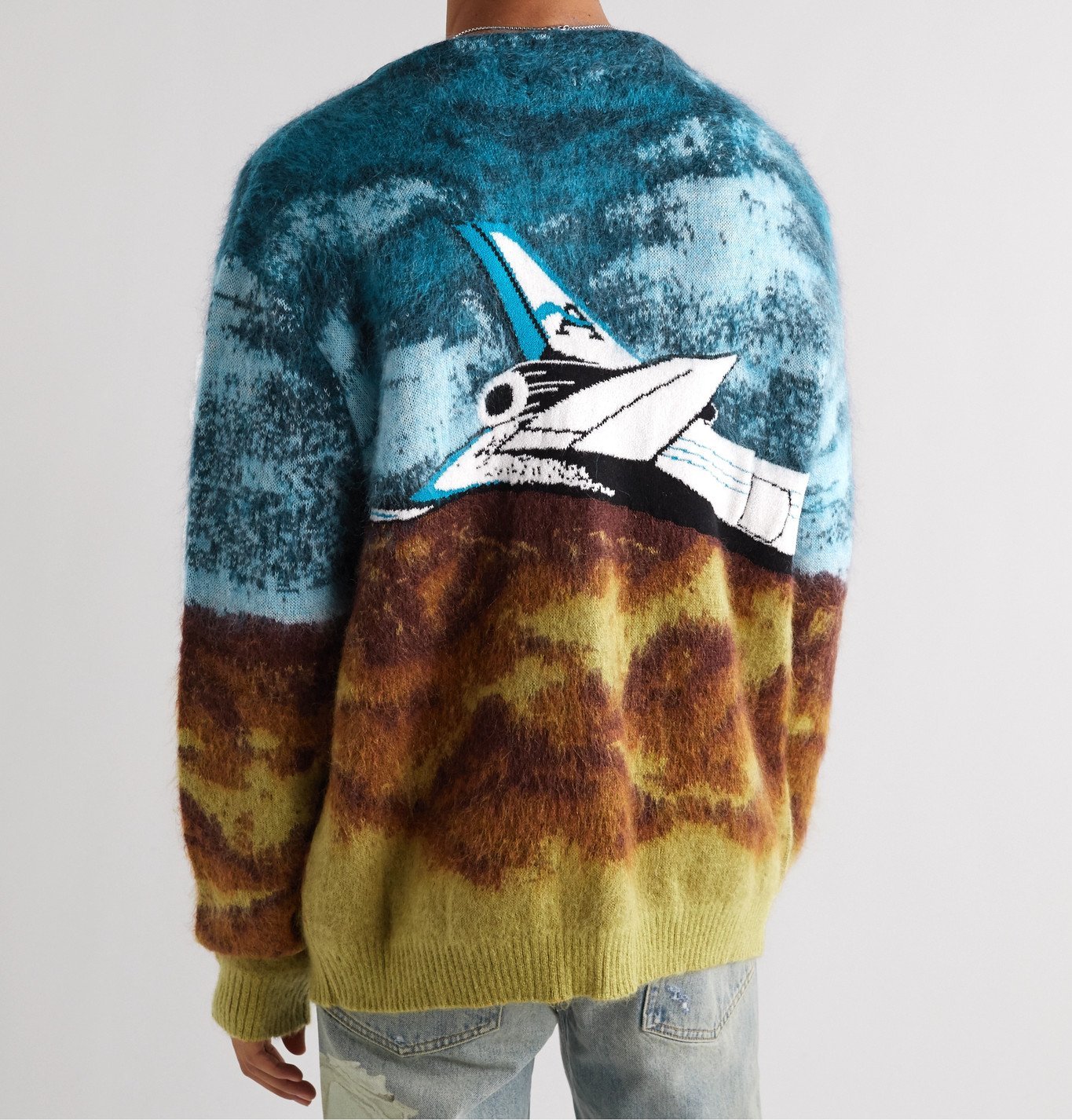 AMIRI - Aeroplane-Intarsia Mohair-Blend 