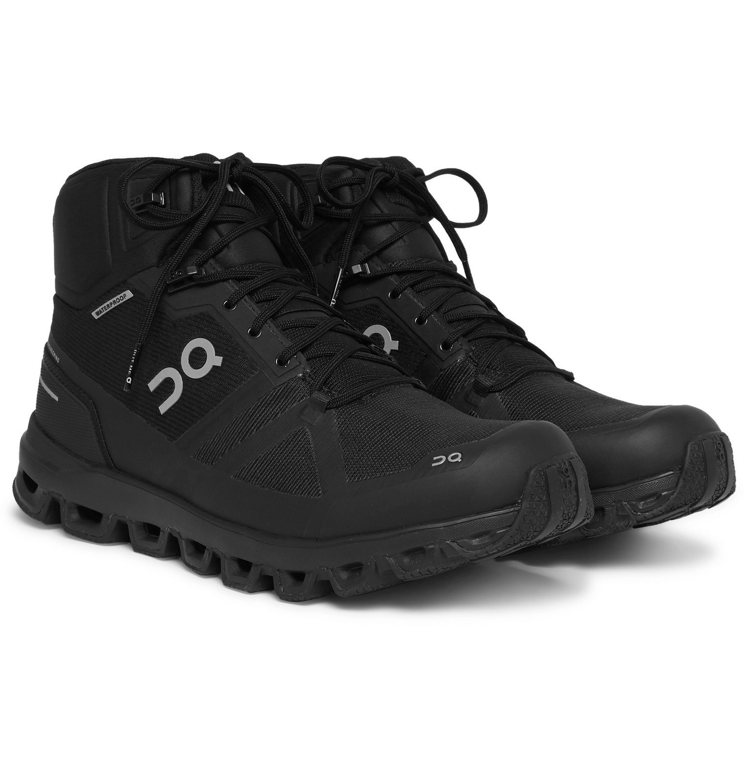 On - Cloudrock Waterproof Rubber-Trimmed Mesh Boots - Black On