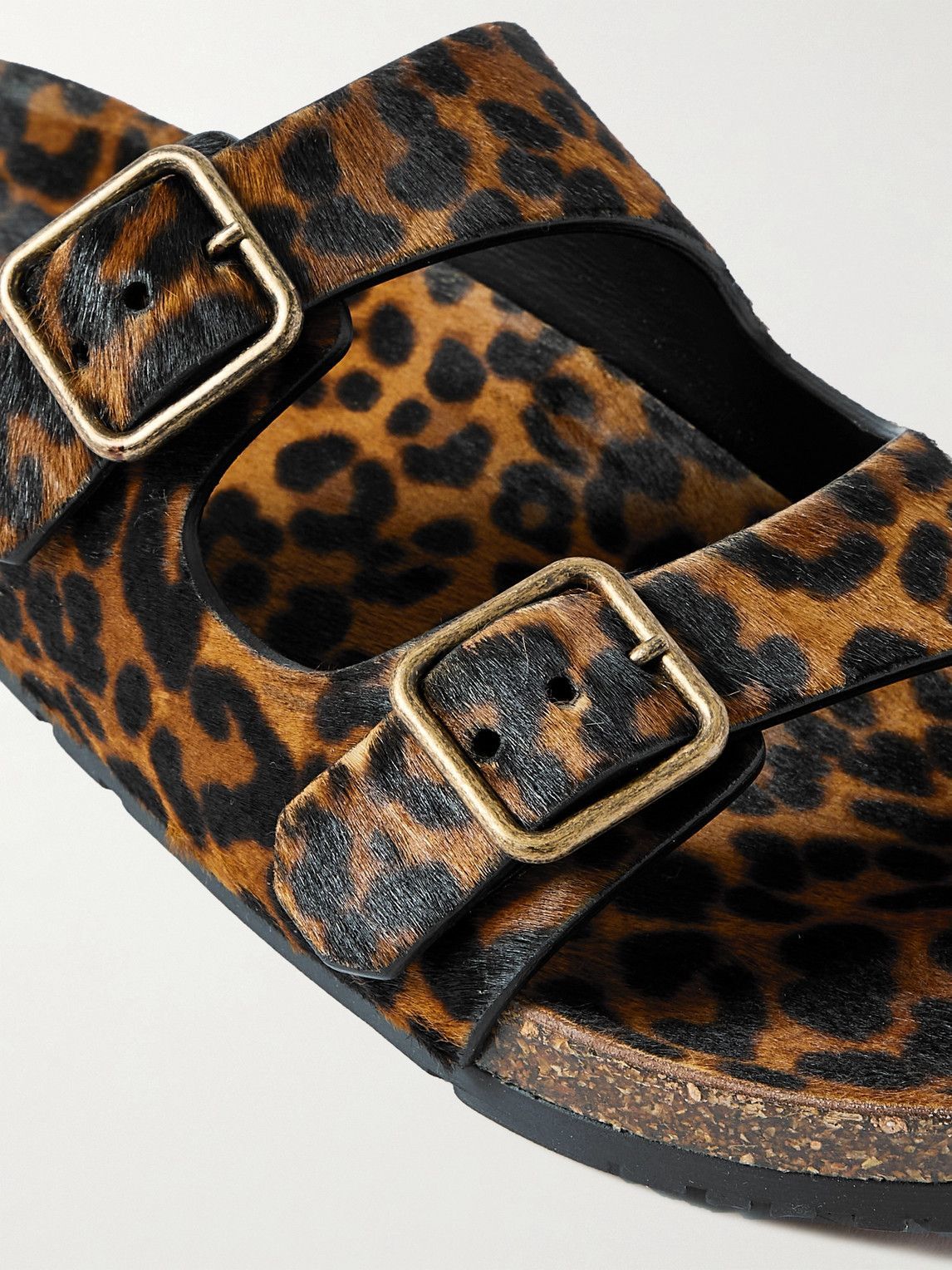 ysl leopard sandals