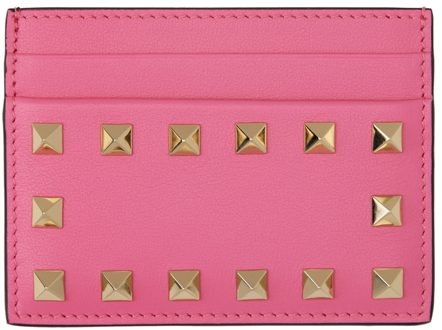 valentino card holder pink