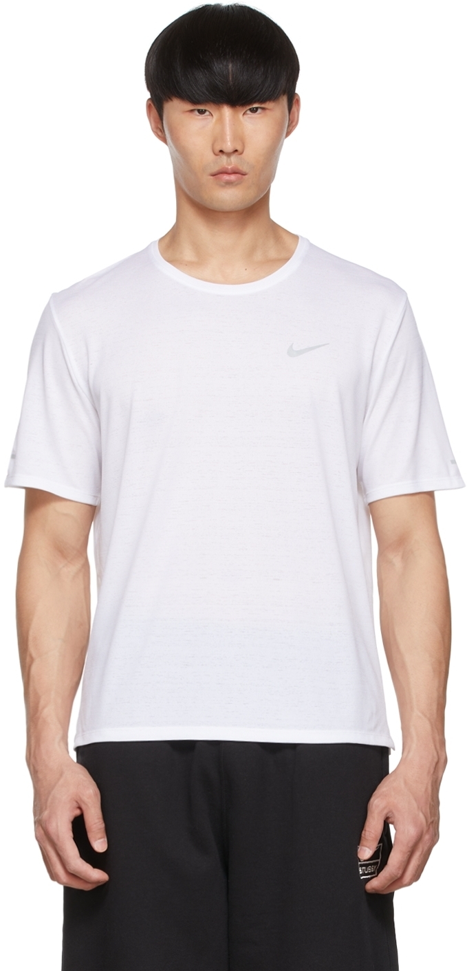 Nike White Dri-FIT Miler T-Shirt Nike