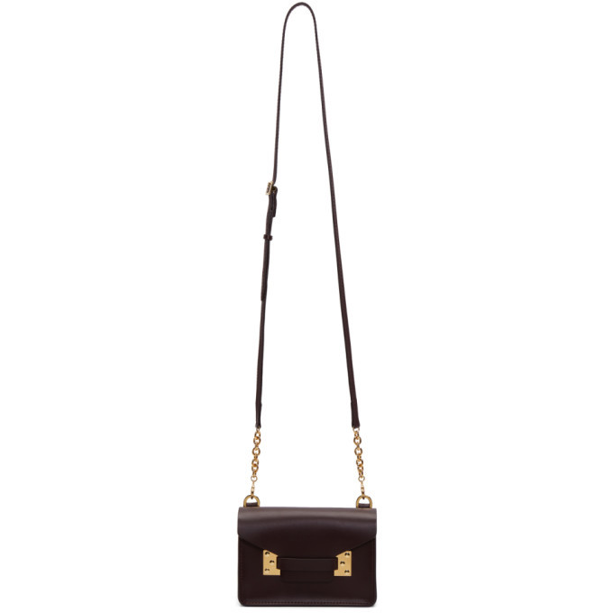 Sophie Hulme Burgundy Nano Milner Crossbody Bag Sophie Hulme