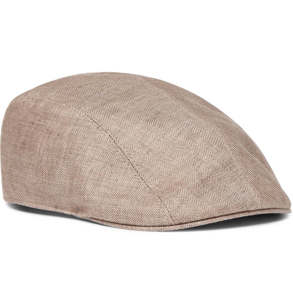 mens linen flat cap