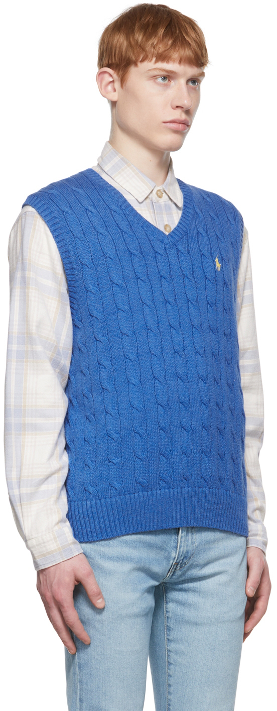 Polo Ralph Lauren Blue Cotton Vest