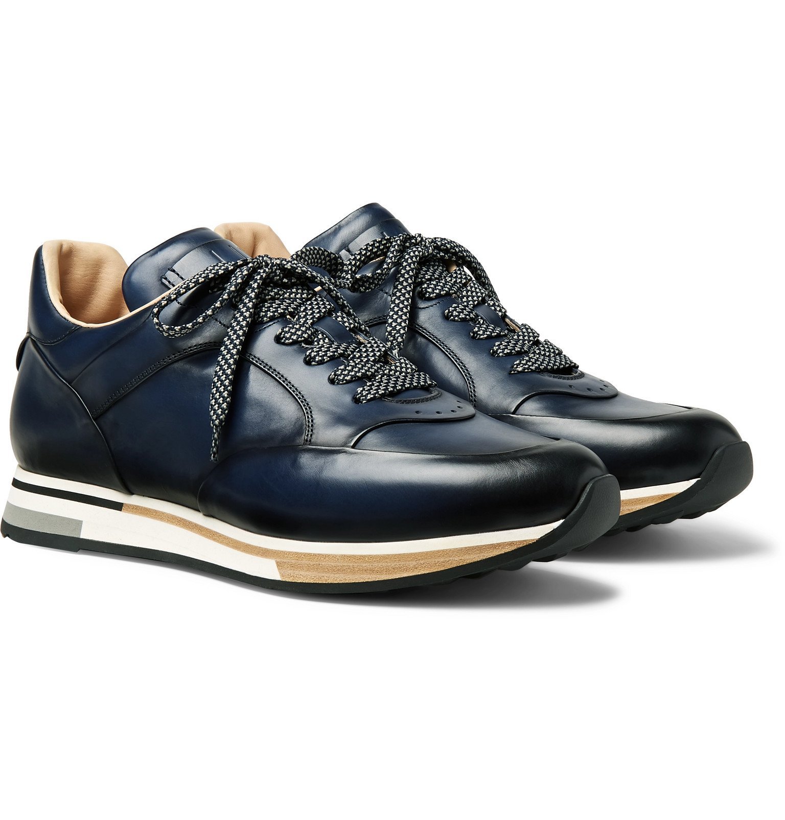 Dunhill - Duke Leather Sneakers - Blue Dunhill