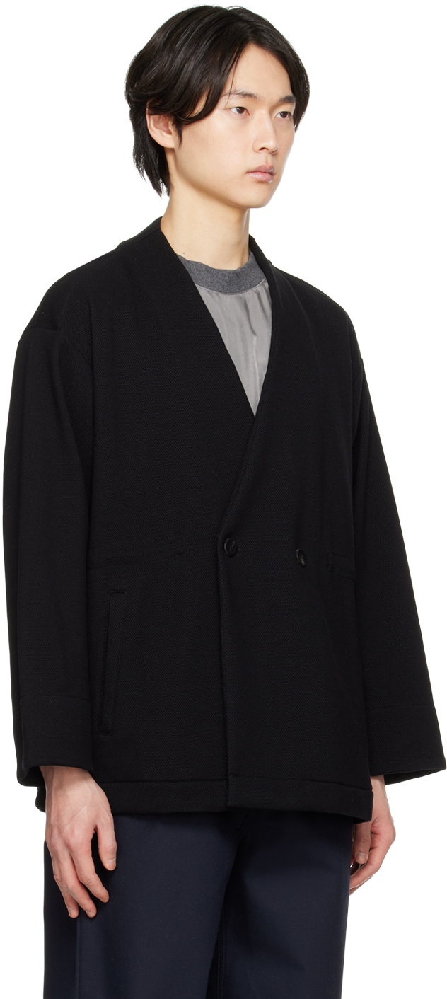 Th products Black DoubleBreasted Cardigan