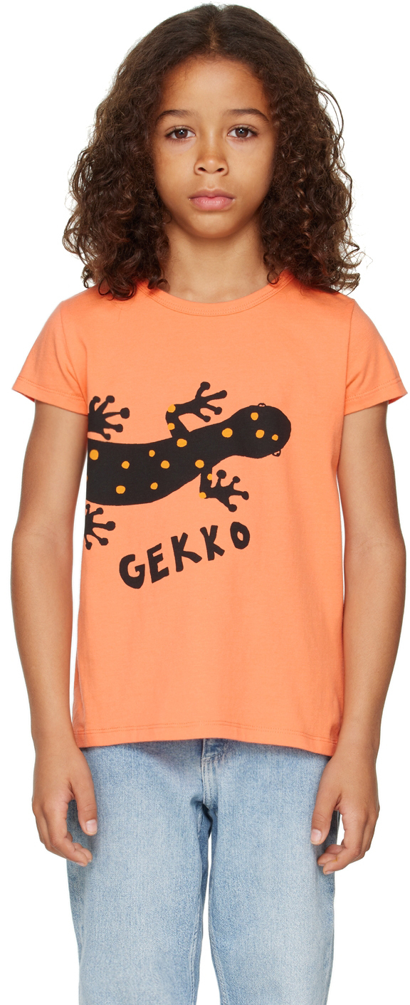 nadadelazos Kids Orange 'Gekko' T-Shirt