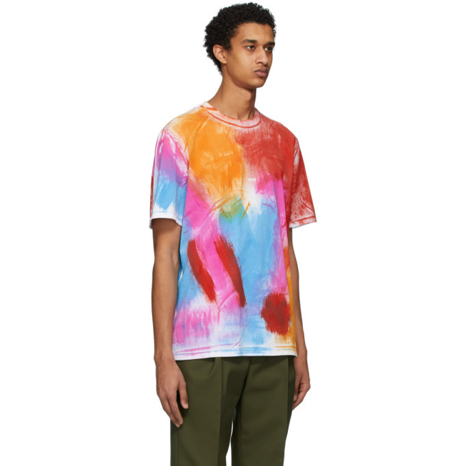 MSGM Multicolor Paint Pattern T-Shirt MSGM