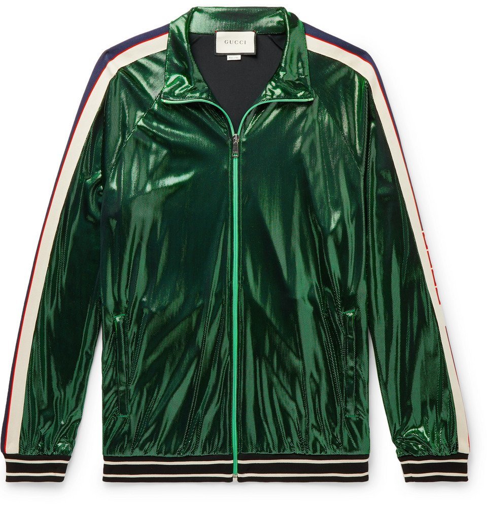 Gucci - Coated-Jersey Track Jacket - Men - Green Gucci