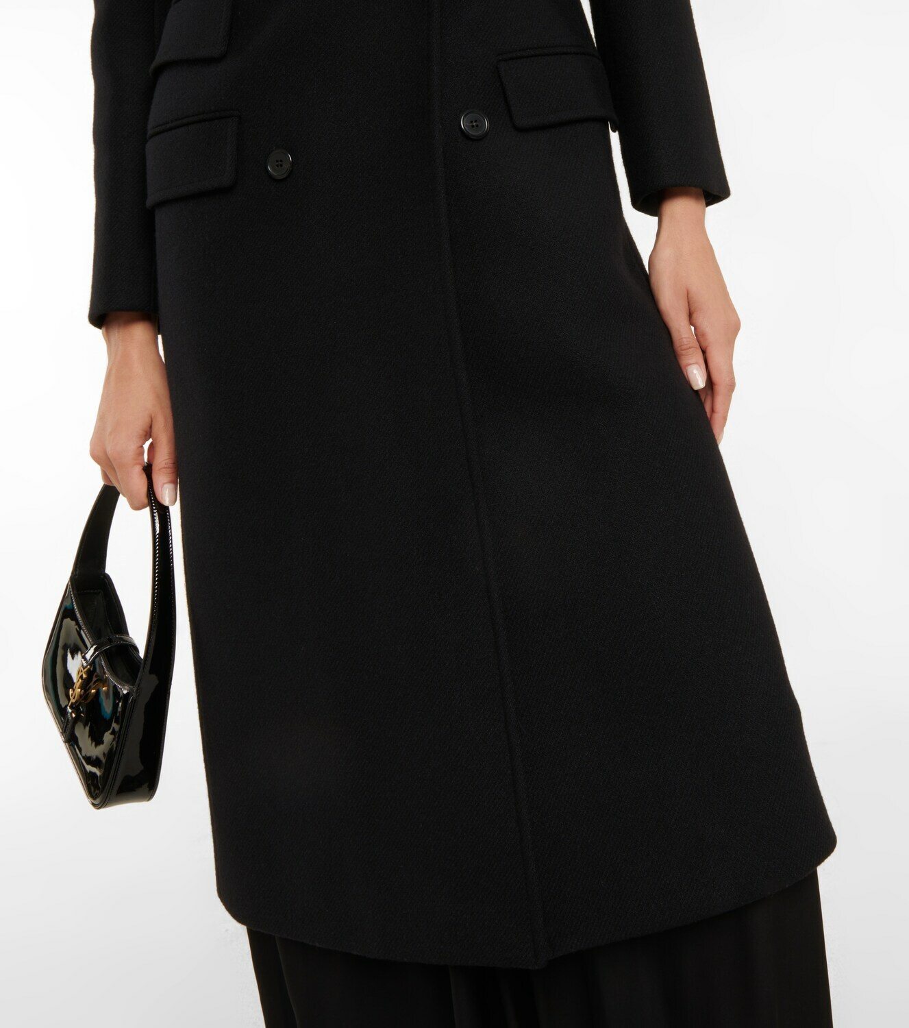 Saint Laurent Woolblend gabardine coat Saint Laurent