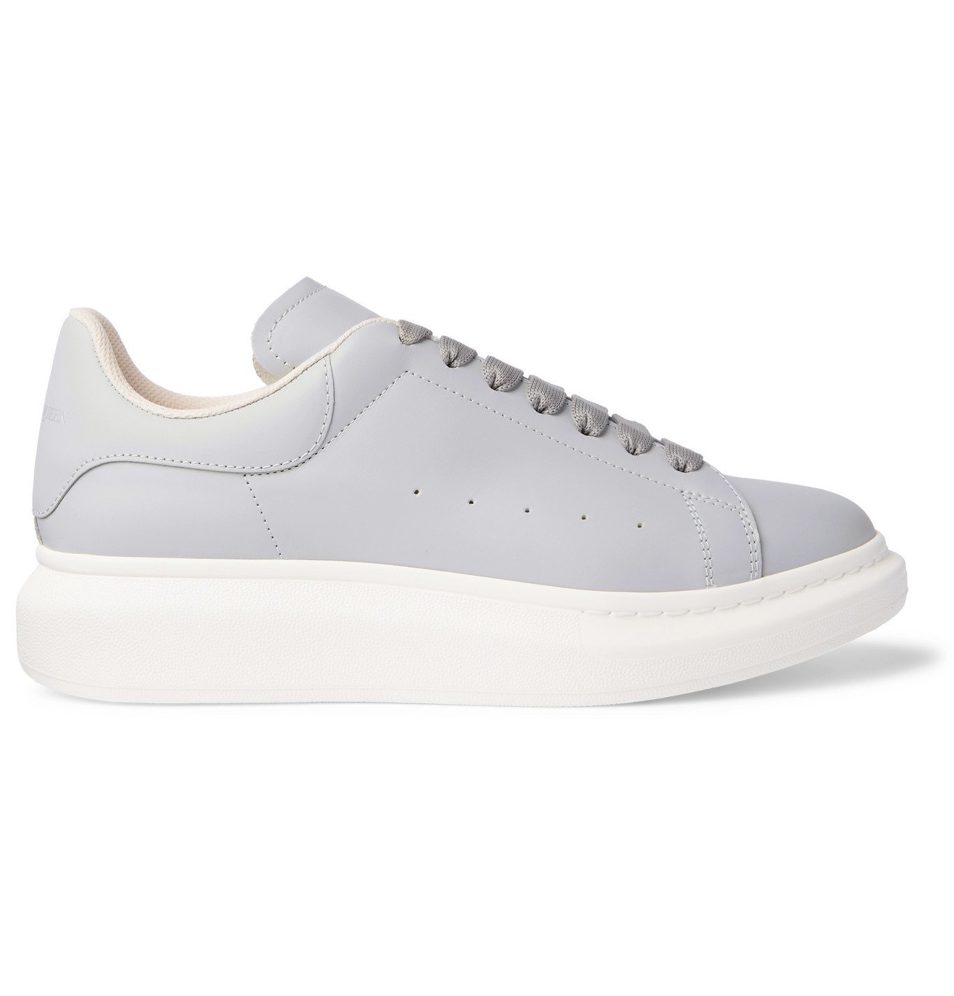 ALEXANDER MCQUEEN - Exaggerated-Sole Leather Sneakers - Gray Alexander ...