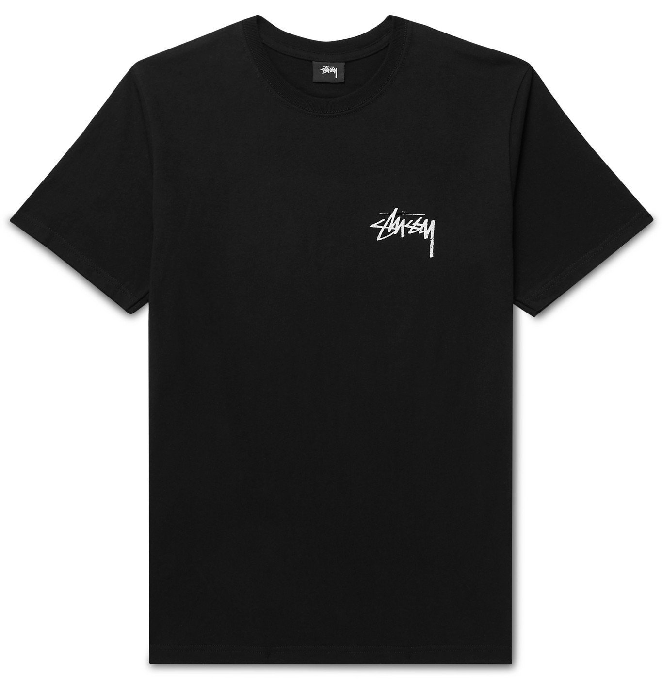 Stüssy - Printed Cotton-Jersey T-Shirt - Black Stussy