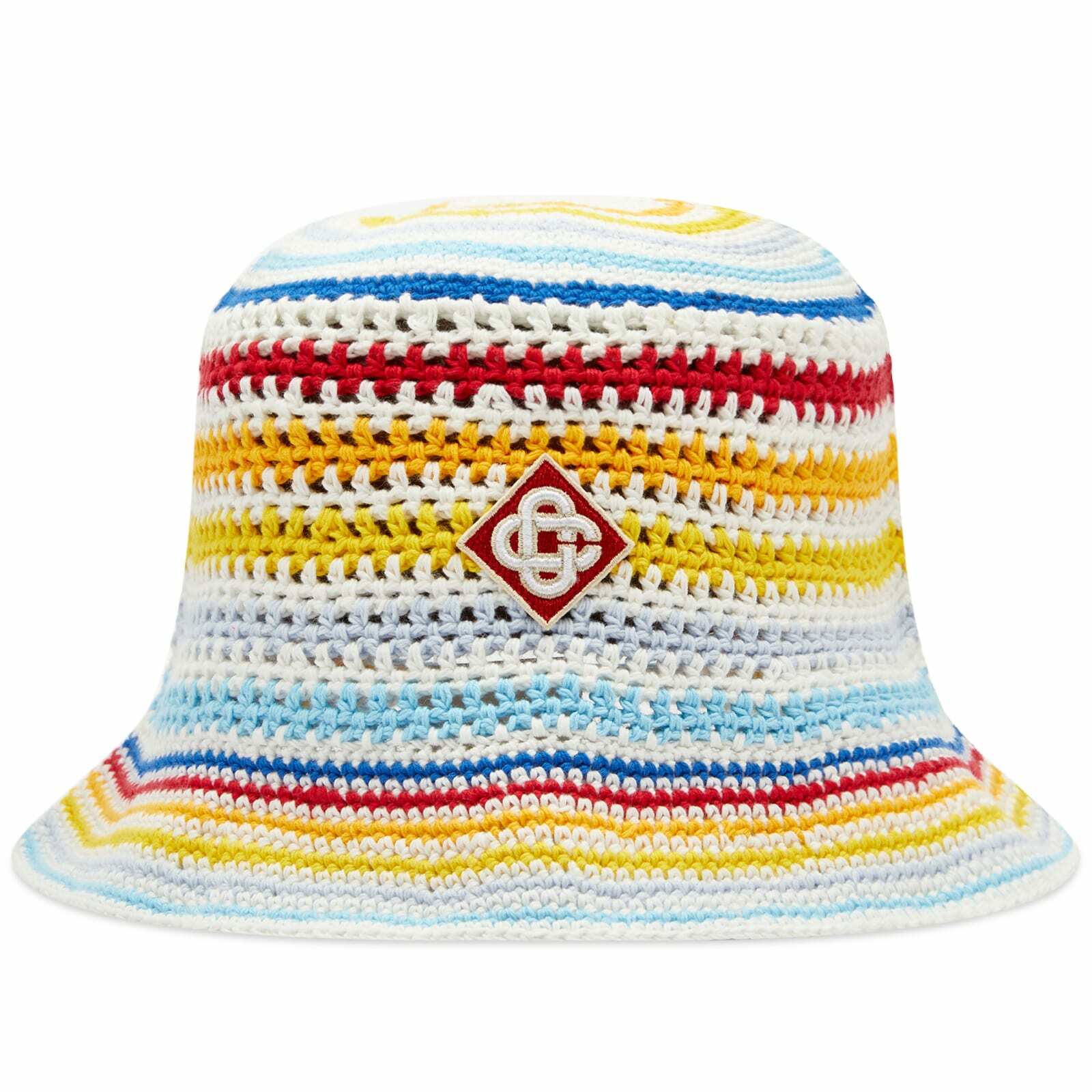 Casablanca Women's Stripred Crochet Hat in Multi Casablanca