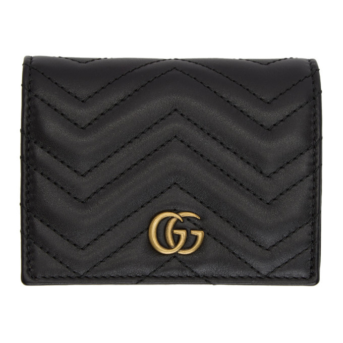 Gucci Black Small GG Marmont Wallet Gucci