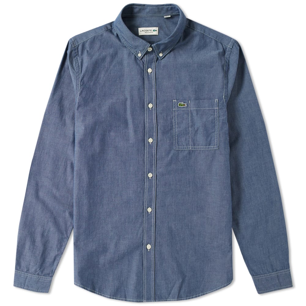 Lacoste Chambray Button Down Oxford Shirt Lacoste