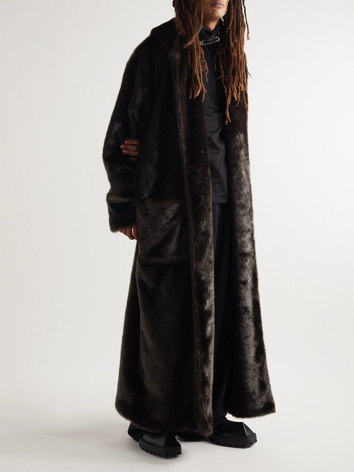 balenciaga mink coat