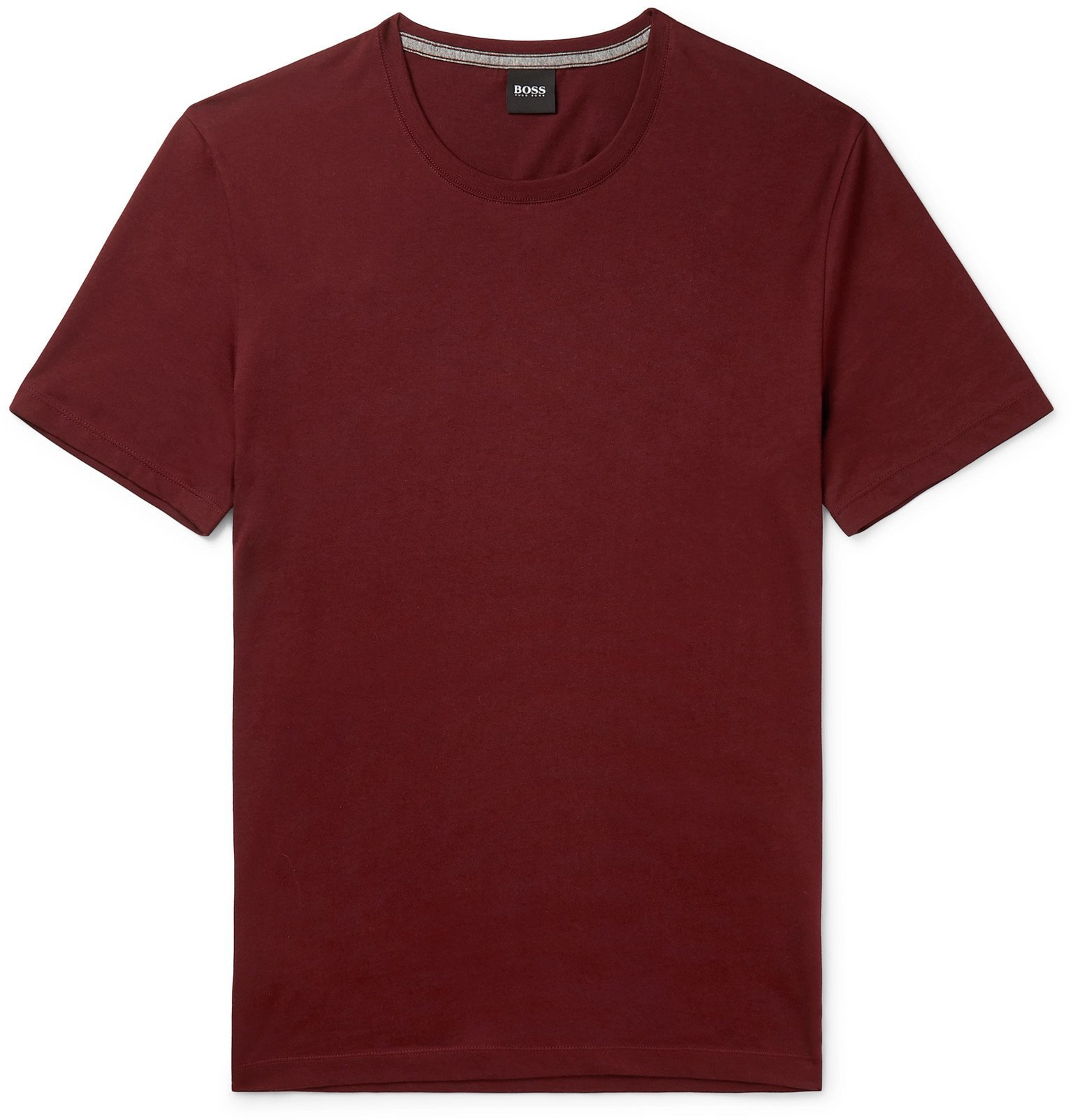 Cotton-Jersey T-Shirt - Burgundy Hugo Boss