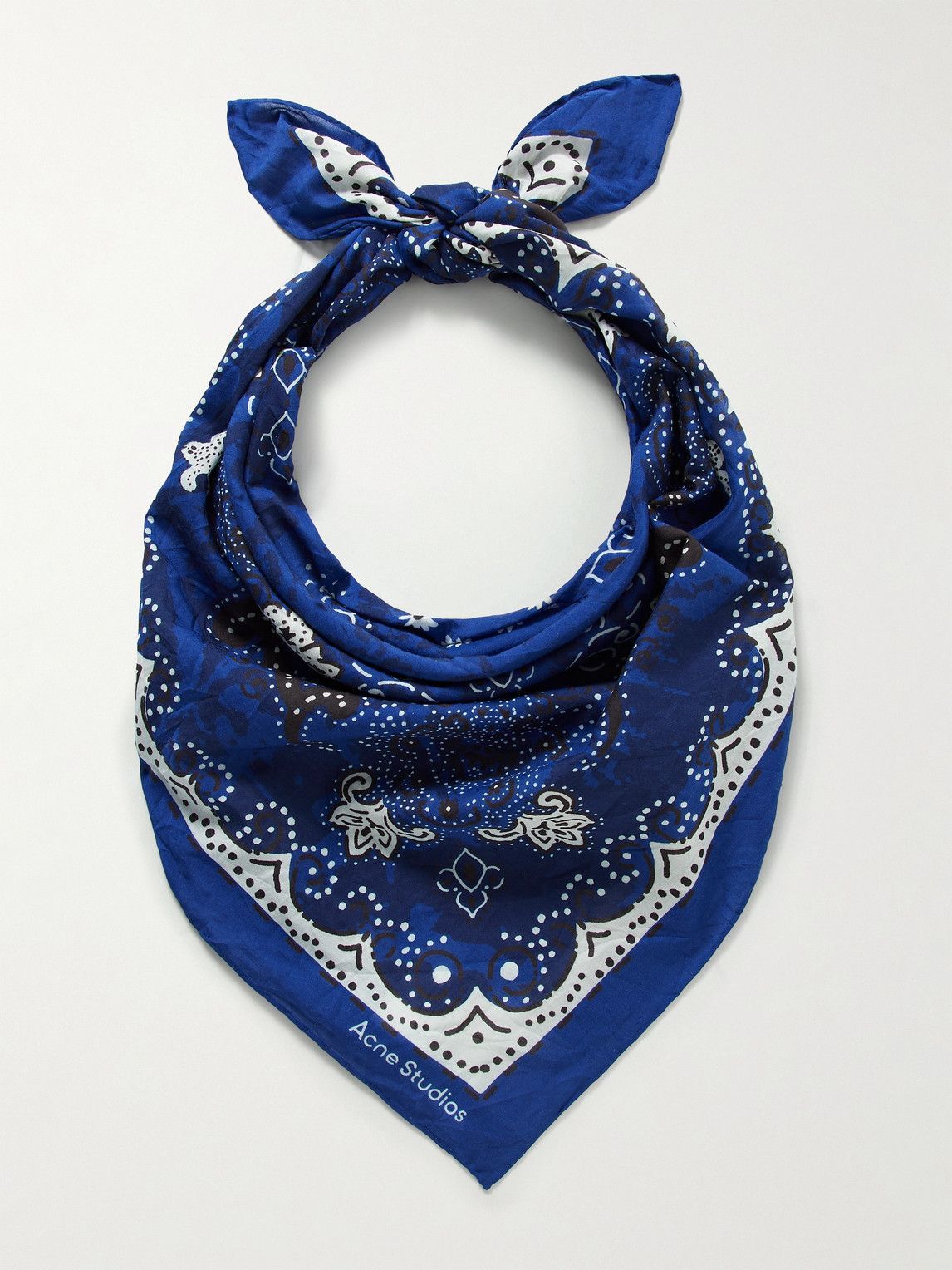 Acne Studios - Printed Cotton-Voile Bandana Acne Studios