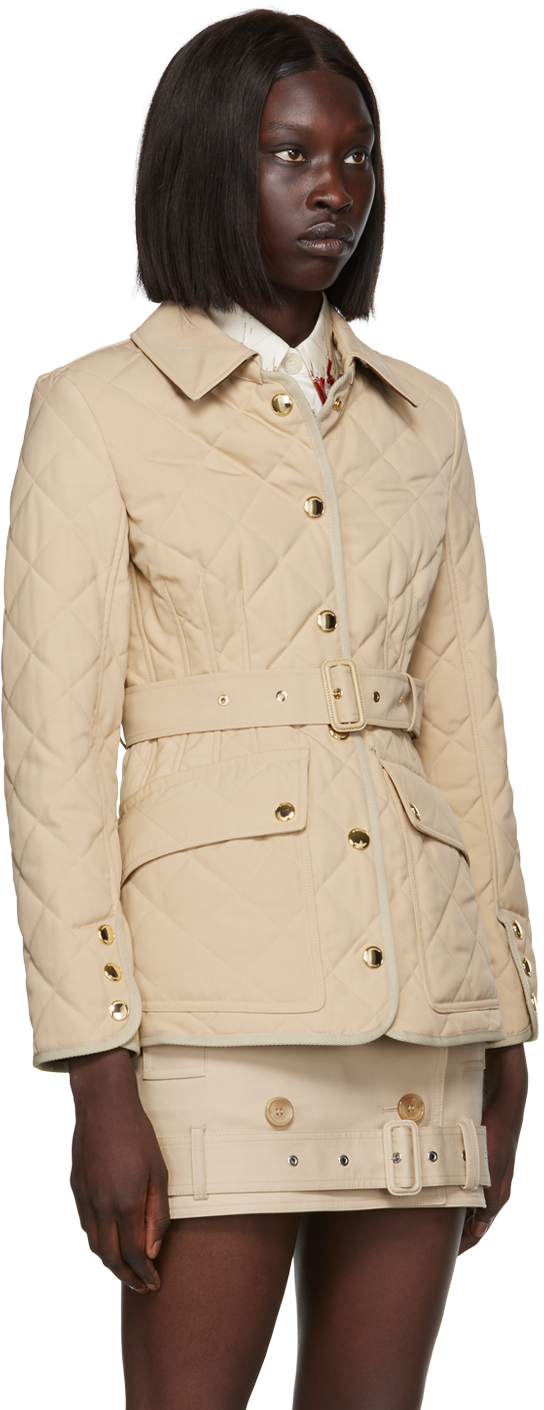 Burberry Beige Padded Jacket Burberry