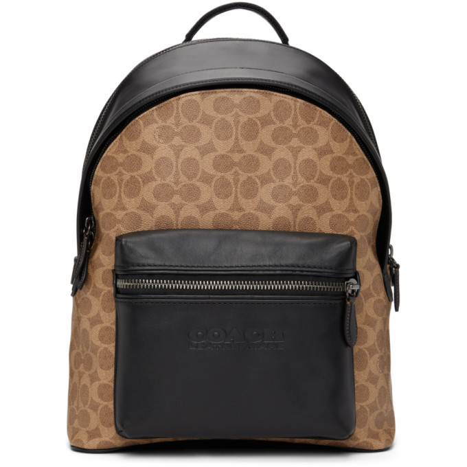 tan coach backpack
