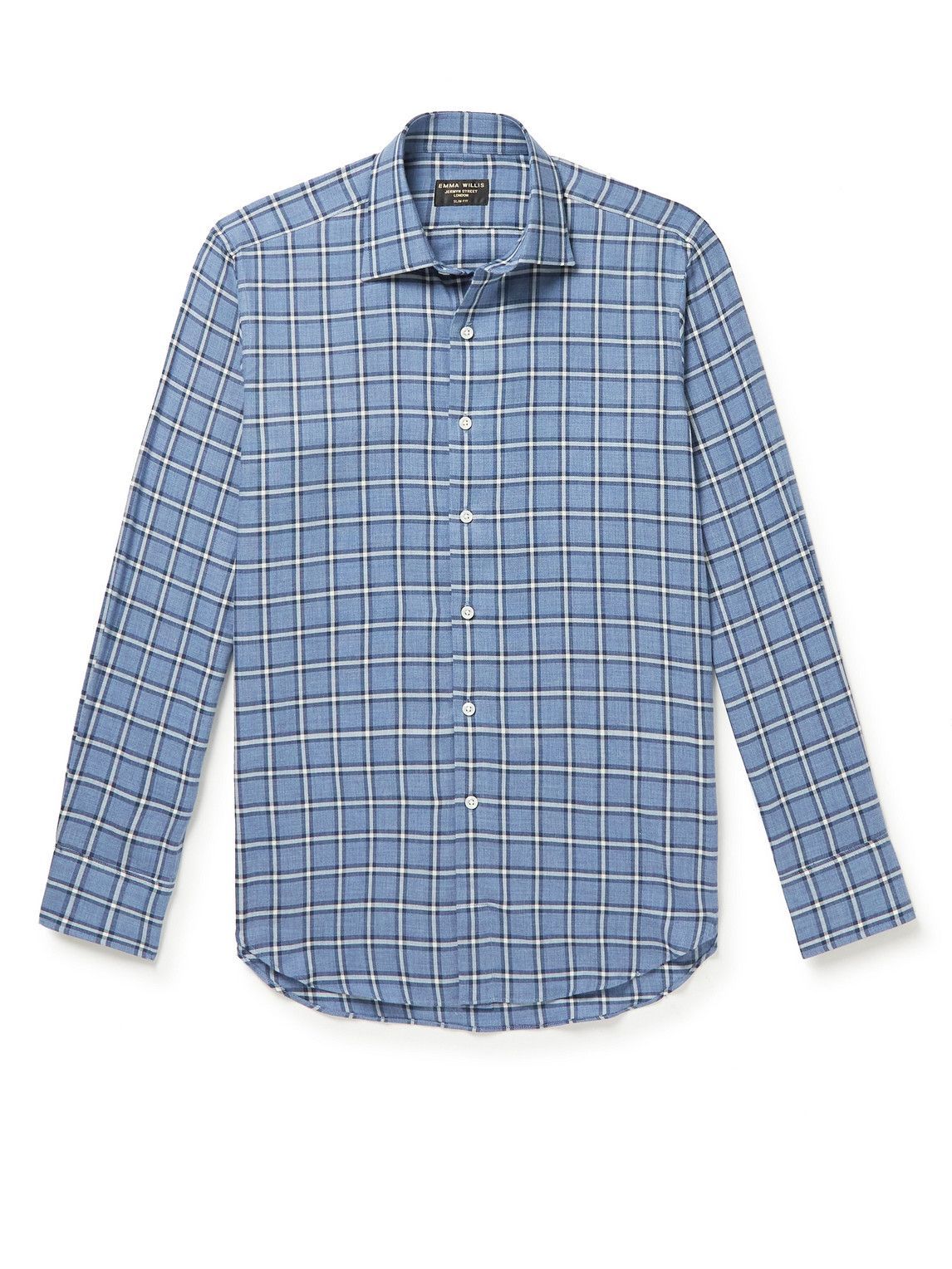 Emma Willis - Slim-Fit Checked Cotton Shirt - Blue Emma Willis