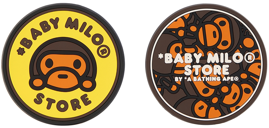 Photo: BAPE Brown & Yellow Baby Milo Store Coaster Set