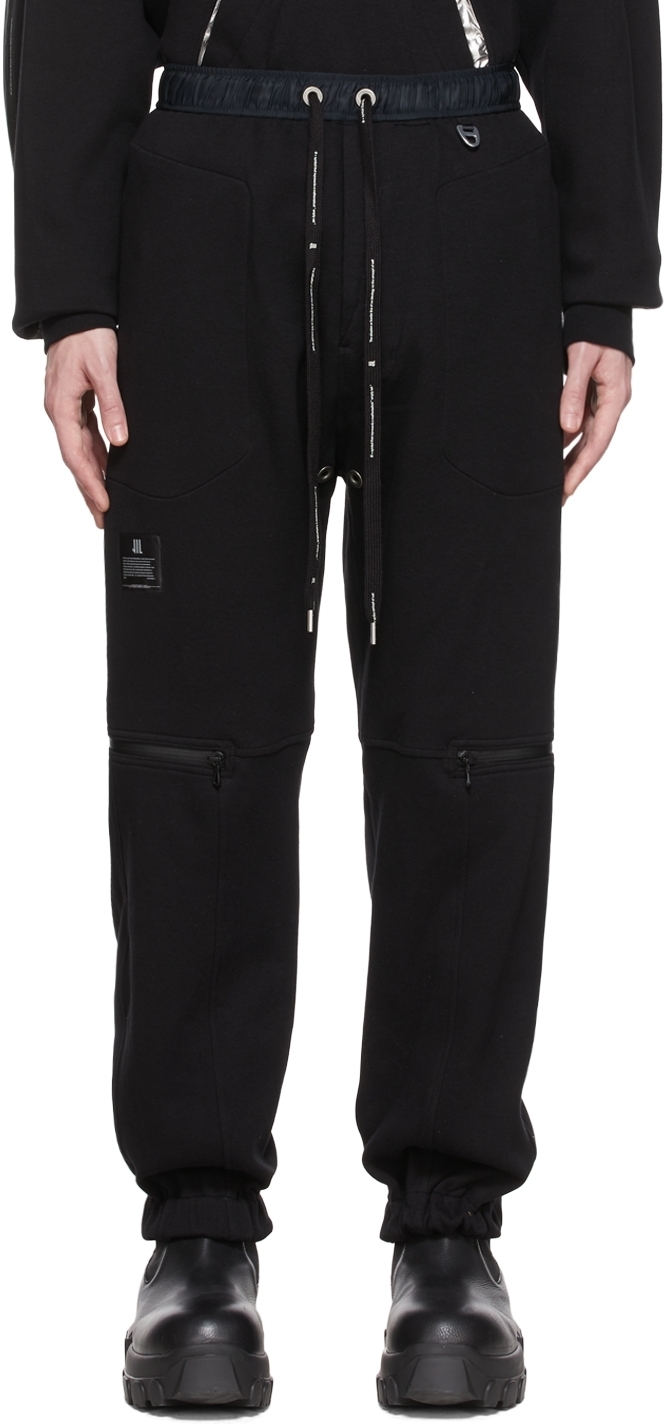 black cotton sweatpants