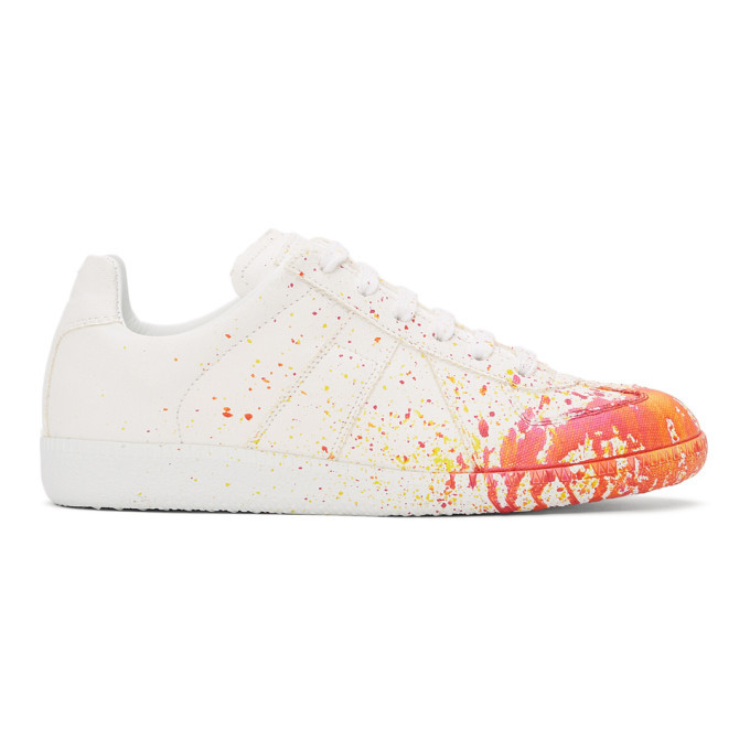 maison margiela paint drop sneakers