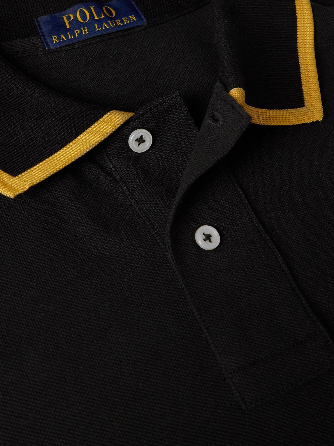 Polo Ralph Lauren - Slim-Fit Logo-Embroidered Cotton-Piqué Polo Shirt - Black