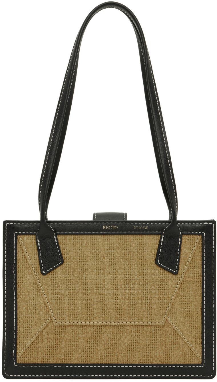 Recto Tan & Black Envelope Bag Recto