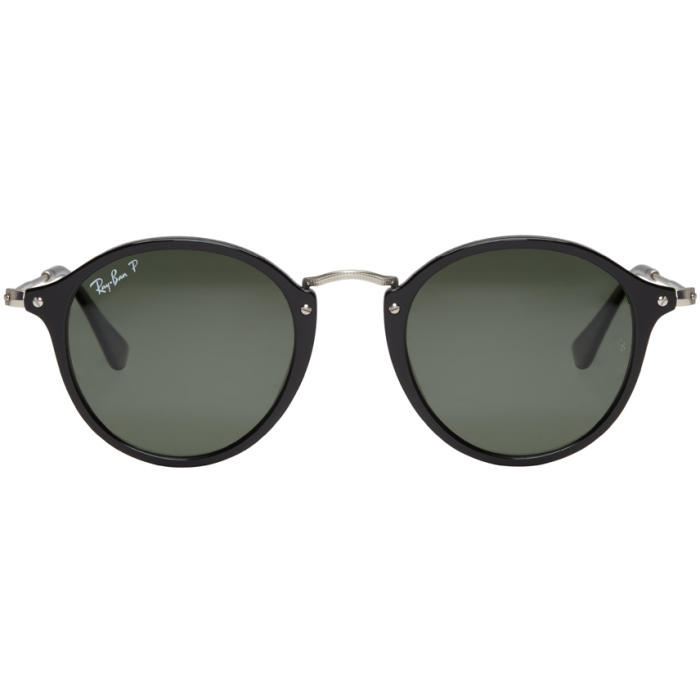 ray ban black round sunglasses